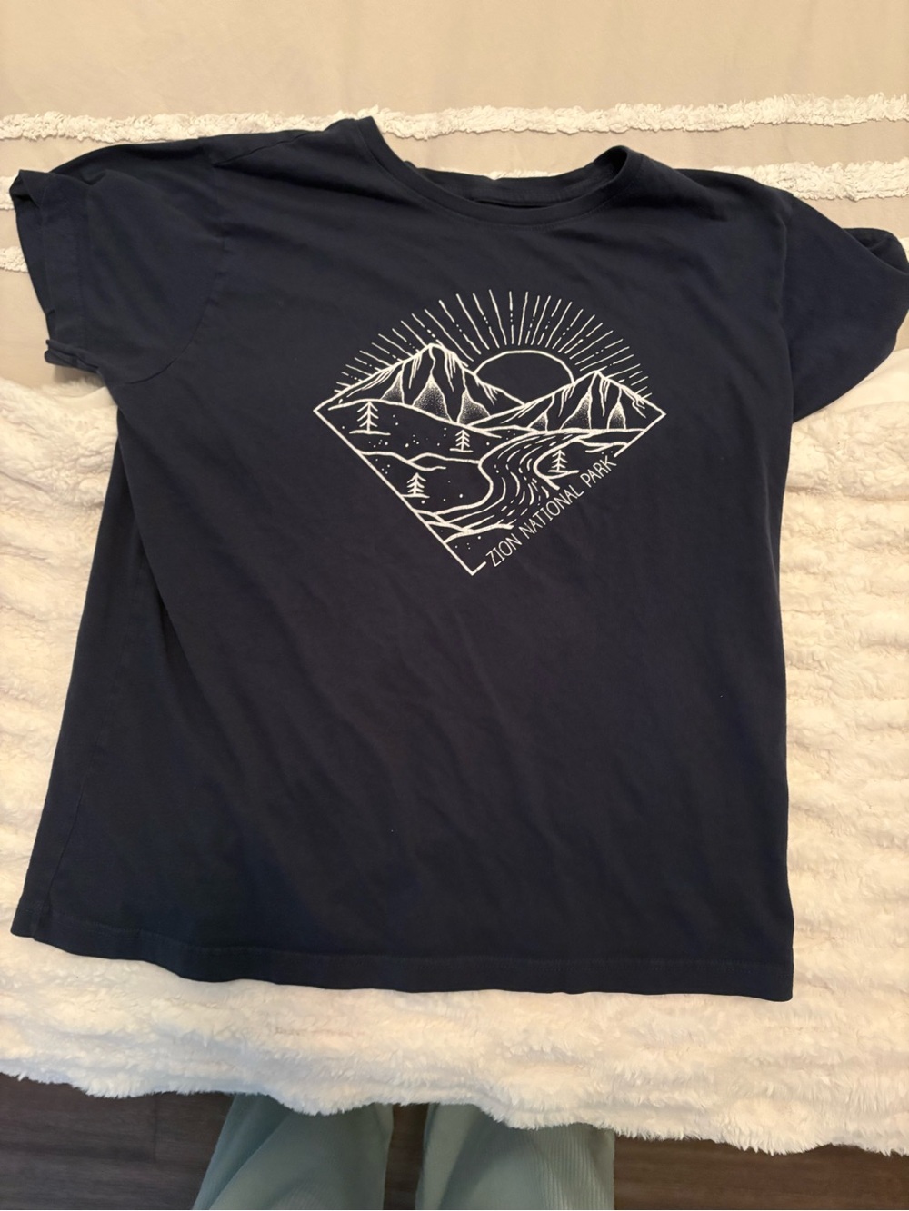 Comfort Colors Navy Graphic Zion National Park Tee